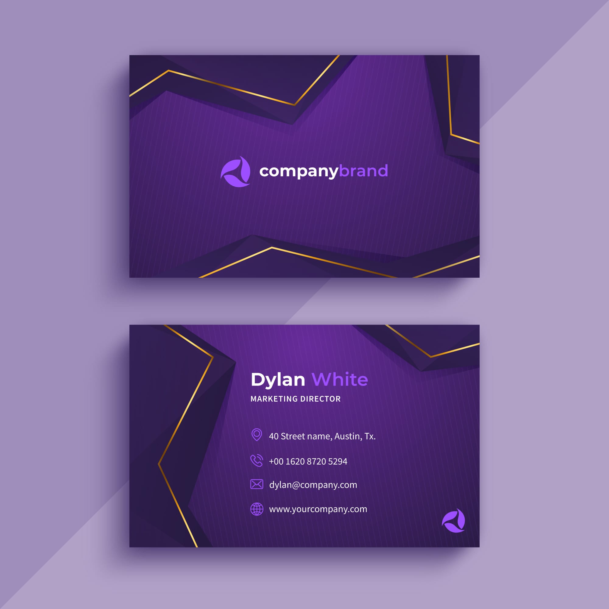 AI-generated business card example