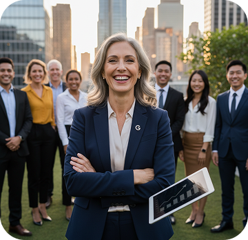 Customer testimonial portrait
