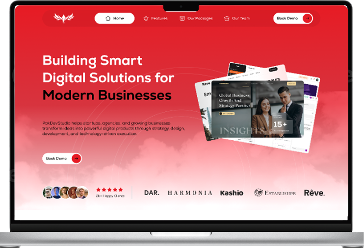 AI-generated website example